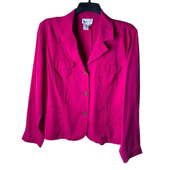 Coldwater Creek Button Up Blazer Womens XL Long Sleeve Notched Lapel Button Up - Picture 1 of 8
